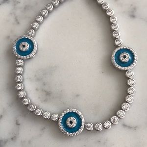 925 Sterling silver evil eye bracelet